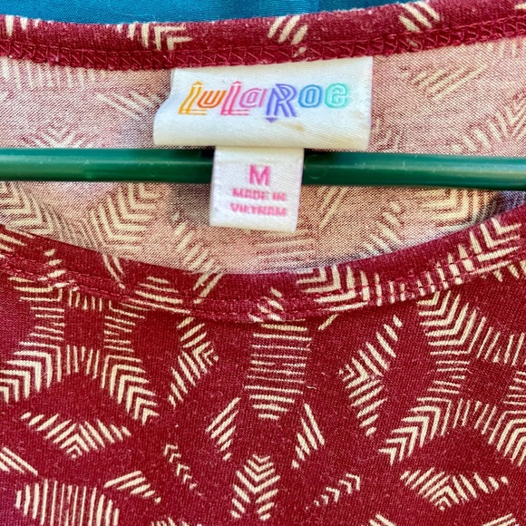 Lularoe Irma Burgundy - Picture 2 of 3